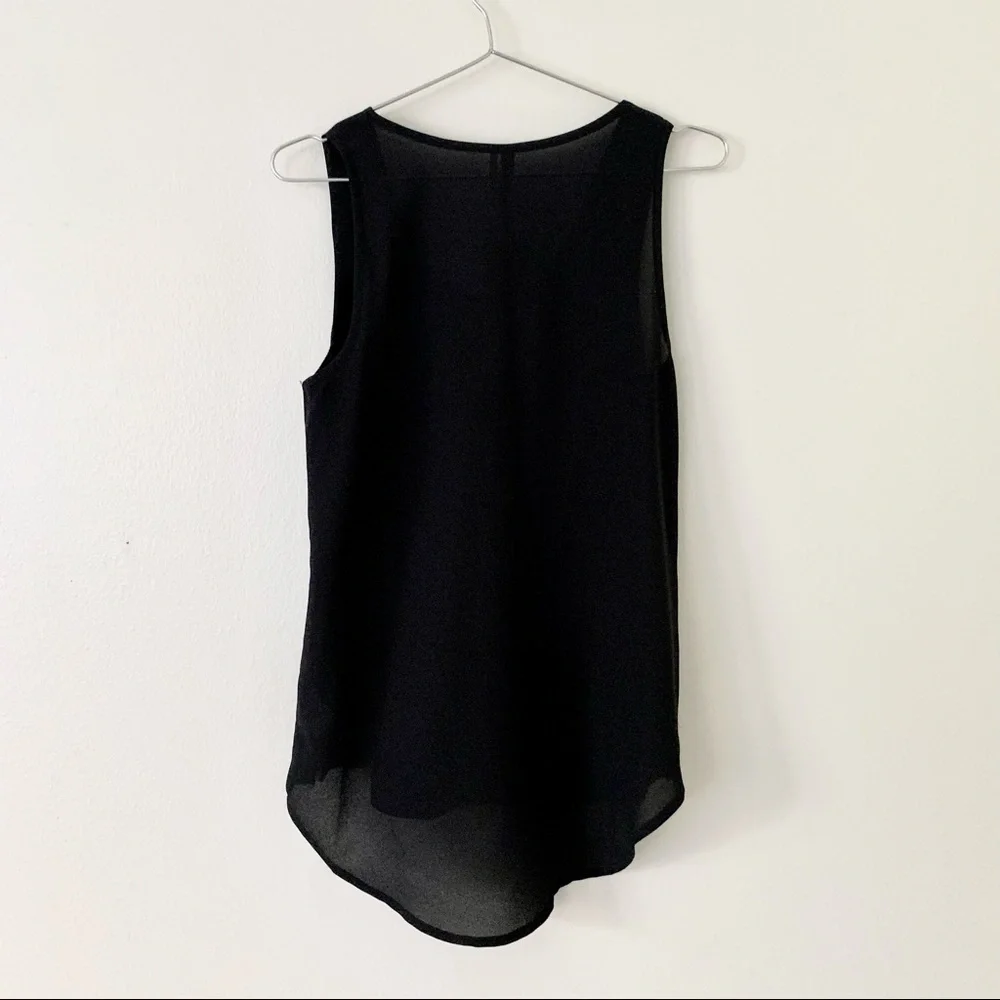 | madison black zipper side sleeveless blouse | - Picture 10 of 10
